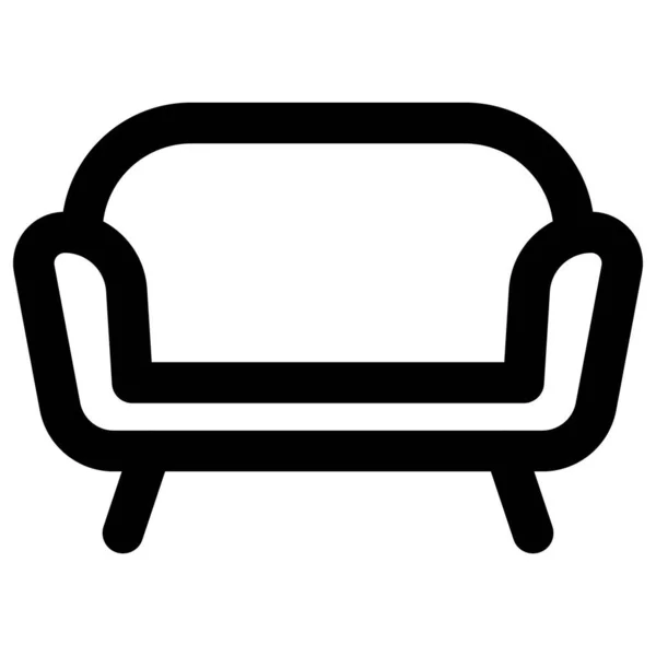 インテリア家具のための豪華なクッションソファ — ストックベクタ