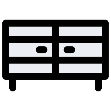 Giysileri saklamak için kullanılan ahşap şifonyer..