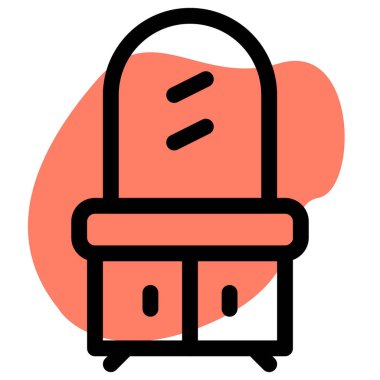 Çekmeceli ve aynalı modern tuvalet masası..