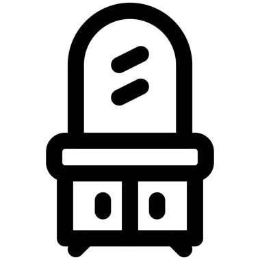 Çekmeceli ve aynalı modern tuvalet masası..