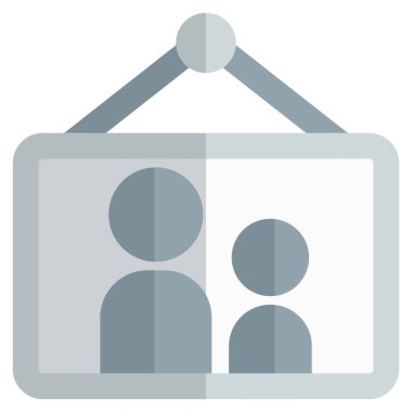 Dekorasyon için duvara monte edilmiş fotoğraf.