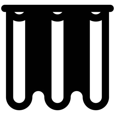 Duş alanı için uzun örtülü perdeler