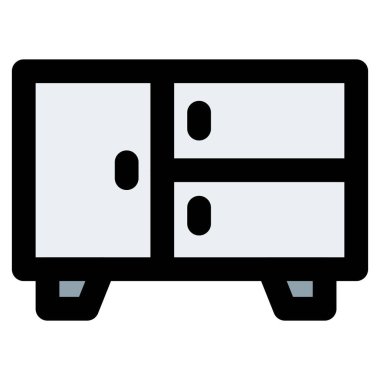 Temel şeyleri depolamak için yan masa