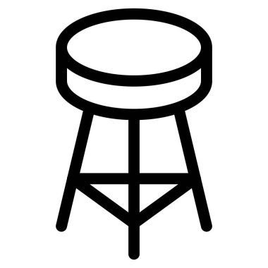 Sağlam minderli tabure ve ayak sehpası.