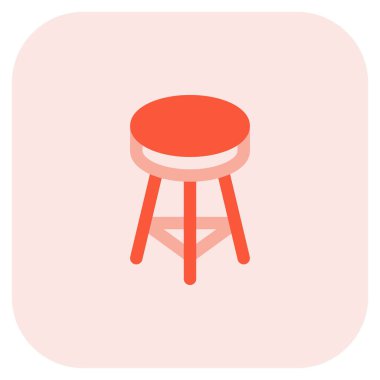 Sağlam minderli tabure ve ayak sehpası.