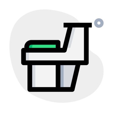 Tuvalet oturağı, dışkı için modern tasarım.