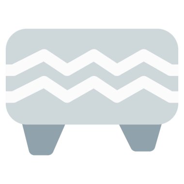 Ayak masajı için rahat yastıklı tuffet.