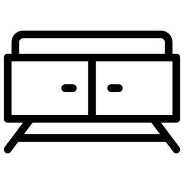 Televizyon standı, elektronik için bir dolap kurulumu.