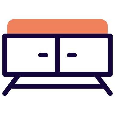 Televizyon standı, elektronik için bir dolap kurulumu.