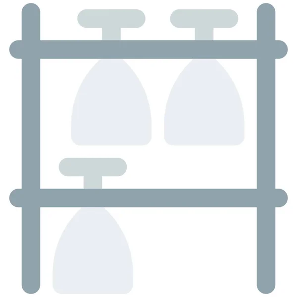 Cup Shelf Holder Kitchenware — Stock Vector