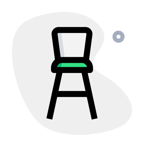 Ξύλινη Καρέκλα Για Κουζίνα Και Φαγητό — Διανυσματικό Αρχείο