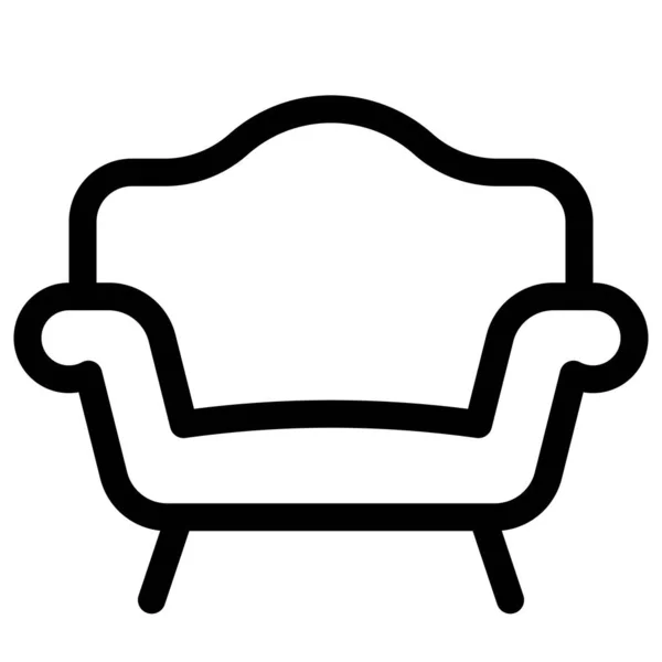 Cushioned Sofa Salonu Życia — Wektor stockowy