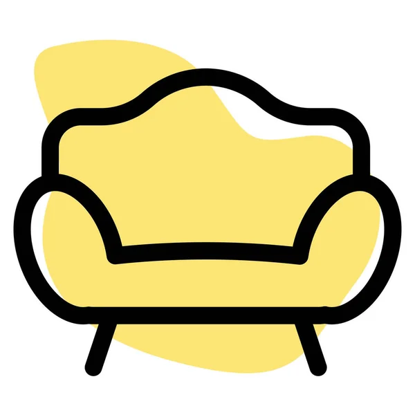 Затишний Кутовий Диван Декількома Сидіннями — стоковий вектор