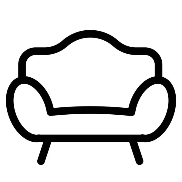 Sofá Lounge Acolhedor Com Assentos Múltiplos — Vetor de Stock