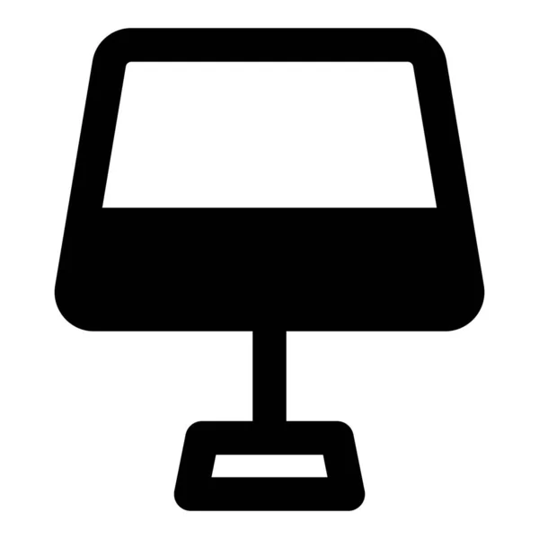 Lampe Table Placée Sur Table Buffet — Image vectorielle
