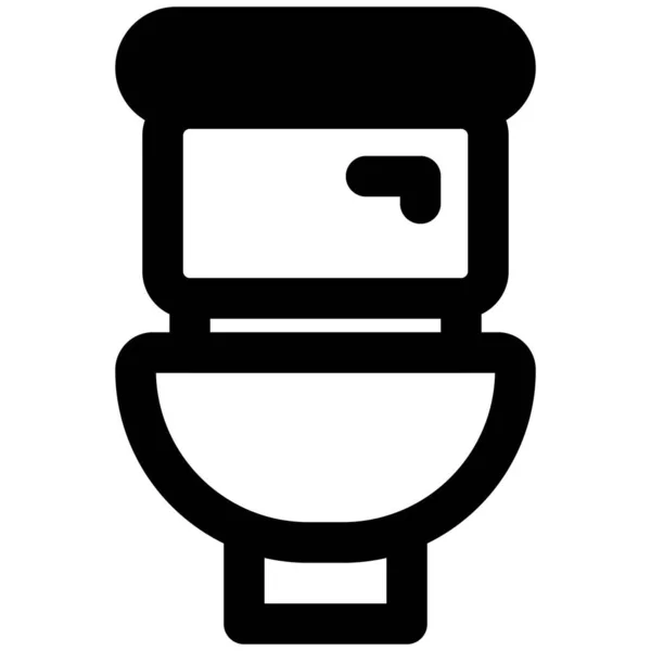 Toilettes Céramique Avec Installation Chasse Eau — Image vectorielle