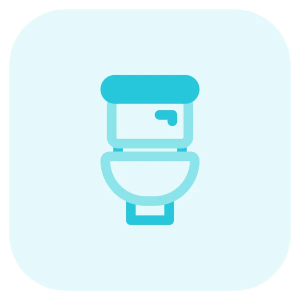 Ceramic Toilet Water Flush Setup — Stock Vector