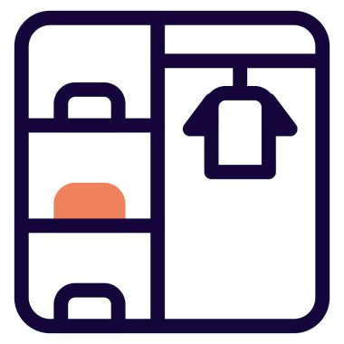 Gardırop, elbise depolamak için ayakta duran dolap..