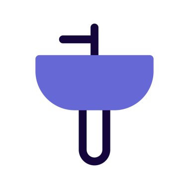 Tuvaletler için yarı kaidesel lavabo