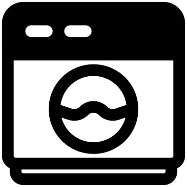 Çamaşır yıkamak için elektronik çamaşır makinesi.