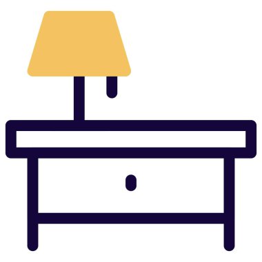 Gerekli şeyleri saklamak için ahşap komodin..