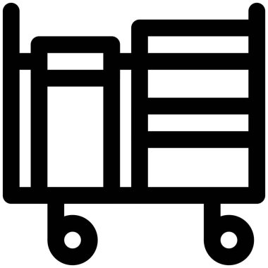 Birkaç kompartımanı olan taşınabilir keten vagon..