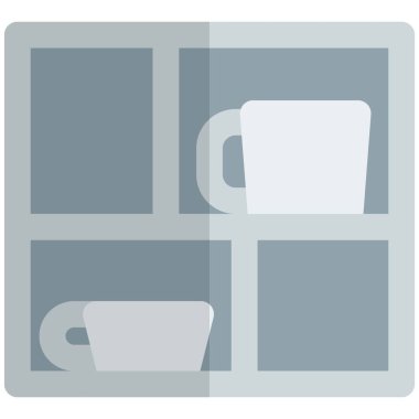 Çağdaş raf ile mutfak içi.