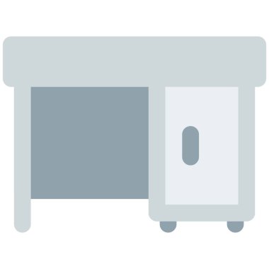 Yan deposu olan çalışma masası.