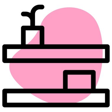 Bir çift yüzen raf ya da raf.