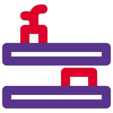 Bir çift yüzen raf ya da raf.