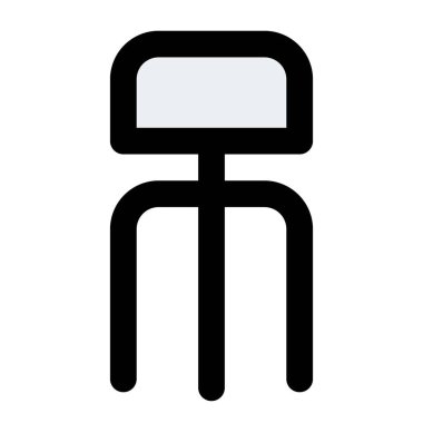 Hastane ziyaretçileri için uzun döner tabure. .