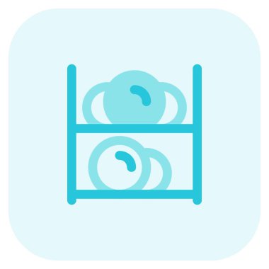 Tabaklar için büyük raflar örüldü.