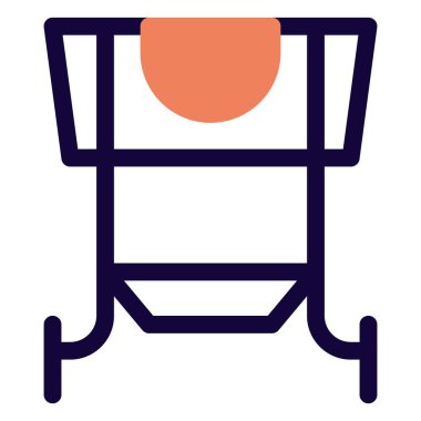 Ayarlanabilir tekerlekli bebek beşiği.