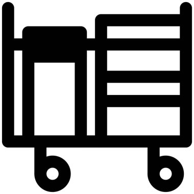 Birkaç kompartımanı olan taşınabilir keten vagon..