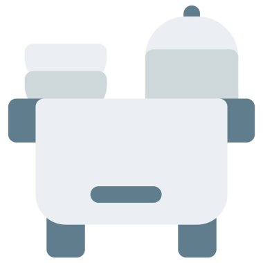 Büfe, yemek gösterisi için bir masa..