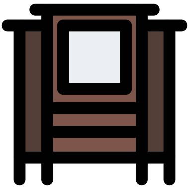 Breakfront, temel ihtiyaçlar için uzun bir dolap..