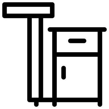 Hastanedeki standı olan dolap..