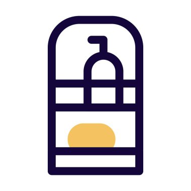 Banyo aksesuarları için tutucu ya da duş taşıyıcısı.