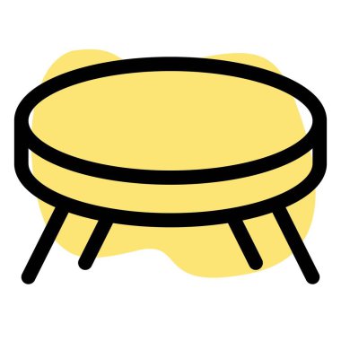 Salon için ahşap, yuvarlak kahve masası..