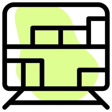 Kitaplarını saklamak için bir kitaplık..