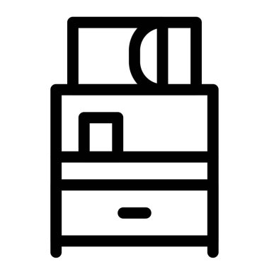 Ahşap raflı mutfak dolabı..