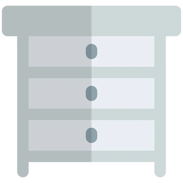 Sängbord För Förvaring Föremål Eller Nattduksbord — Stock vektor