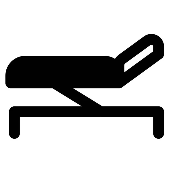 検査中に患者のサポートとして使用される折り畳み式のソファ — ストックベクタ