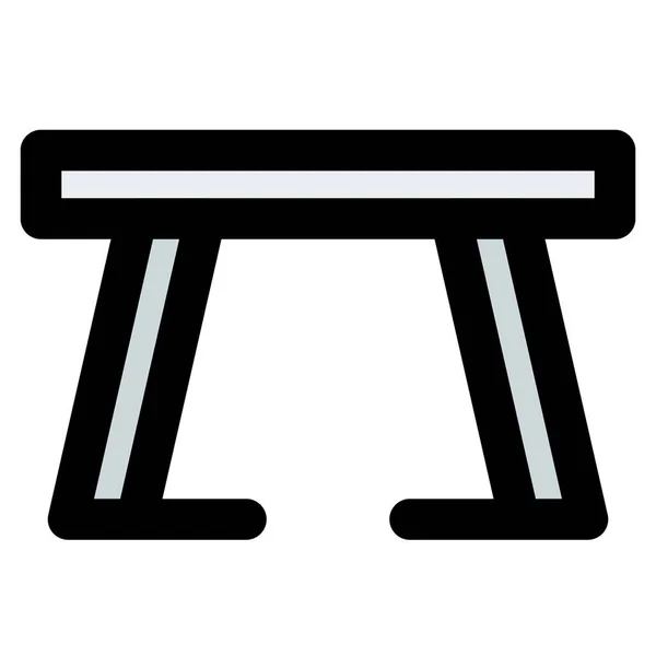 Kuchyňský Stůl Dřeva Velkým Pultem — Stockový vektor