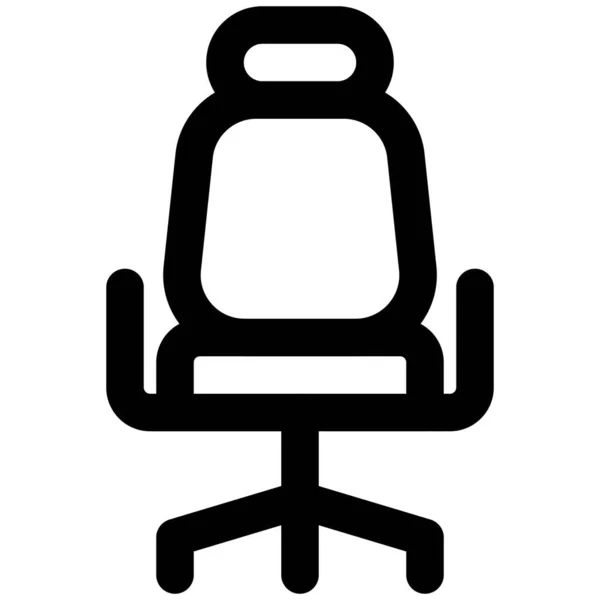 Ergonomischer Langer Bürostuhl Zur Entspannung — Stockvektor