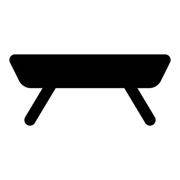 ポータブル木製テーブル 持ち運びが簡単 — ストックベクタ