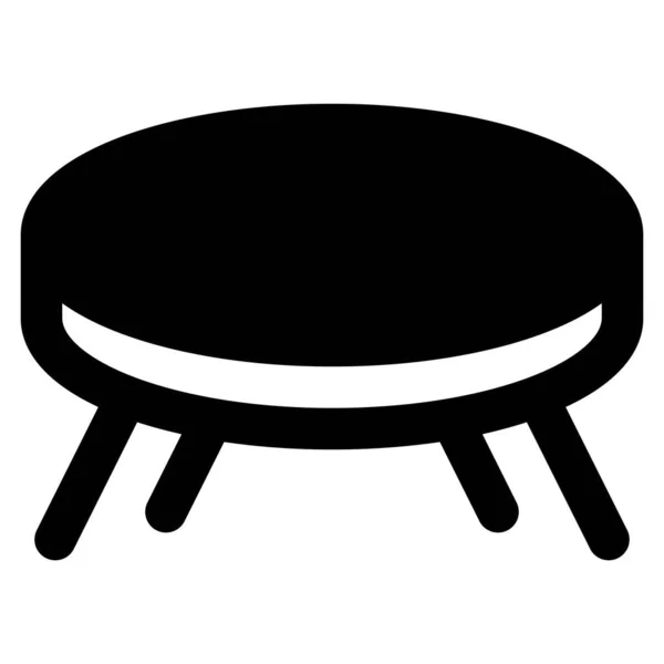 Runder Holztisch Für Aufenthaltsraum — Stockvektor