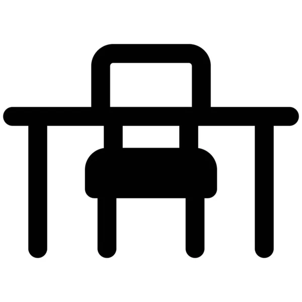 Sada Stolů Židlí Pro Jídelnu — Stockový vektor