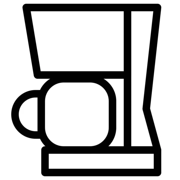 Coffee Maker Machine Cafeteria — Stock Vector
