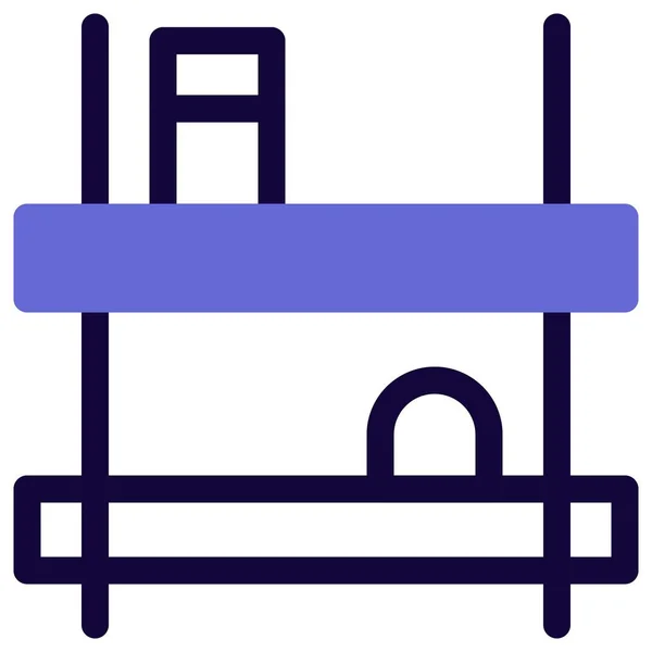 Compacte Plank Voor Keukenbenodigdheden — Stockvector